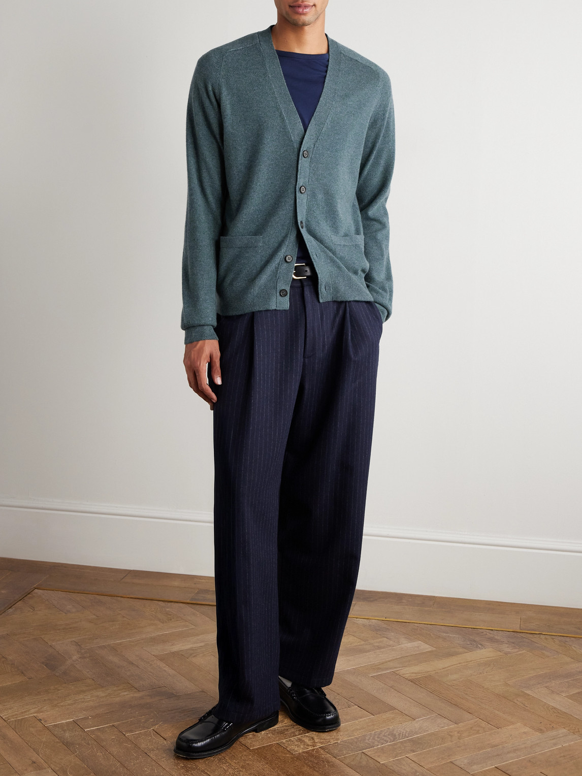 Sid Mashburn Cashmere Cardigan In Blue