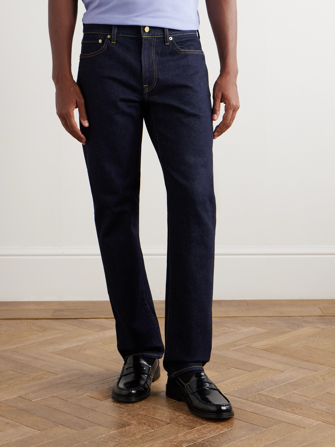 Sid Mashburn Clift Slim-fit Straight-leg Stretch Jeans In Blue