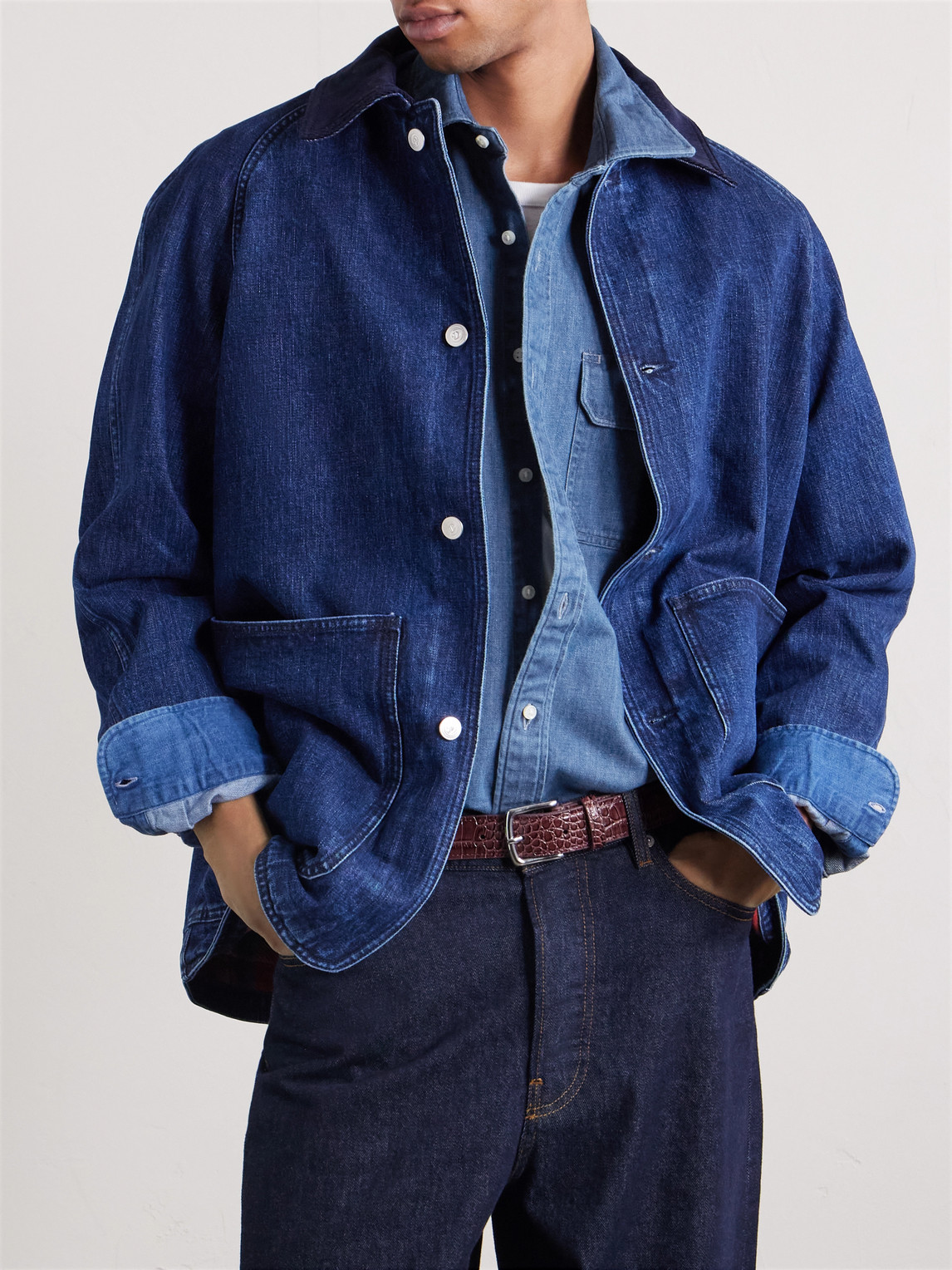Sid Mashburn Denim Shirt In Blue