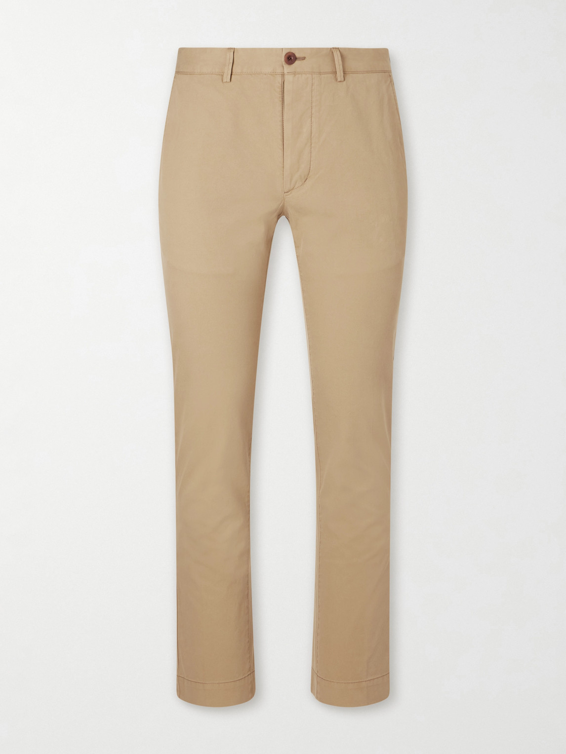 Sid Mashburn Straight-leg Garment-dyed Cotton-twill Trousers In Brown