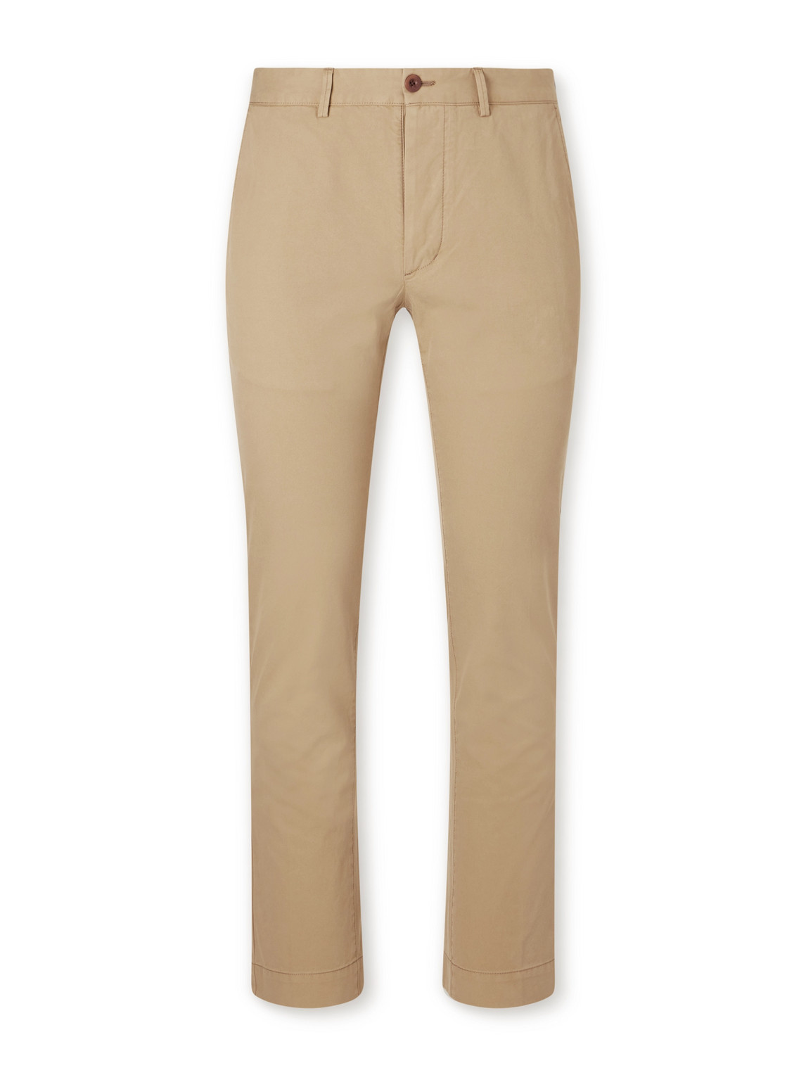Sid Mashburn Straight-leg Garment-dyed Cotton-twill Trousers In Brown