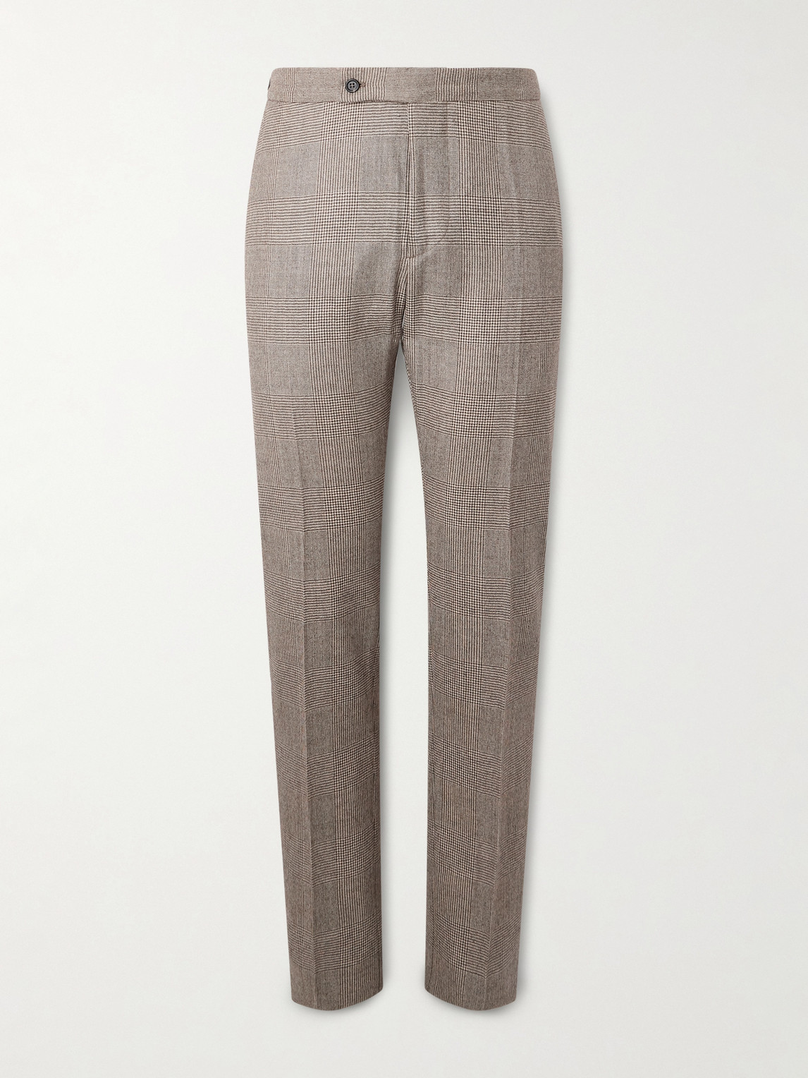 Sid Mashburn Ghost Straight-leg Prince Of Wales Wool-hopsack Suit Trousers In Multi