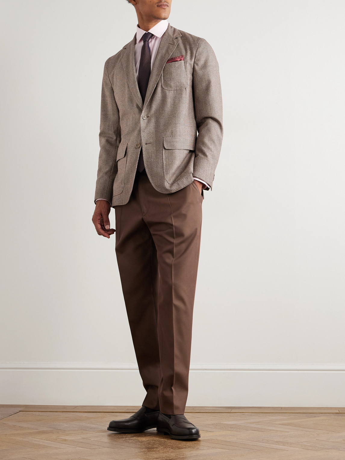 Sid Mashburn Ghost Prince Of Wales Virgin Wool Suit Jacket In Multi