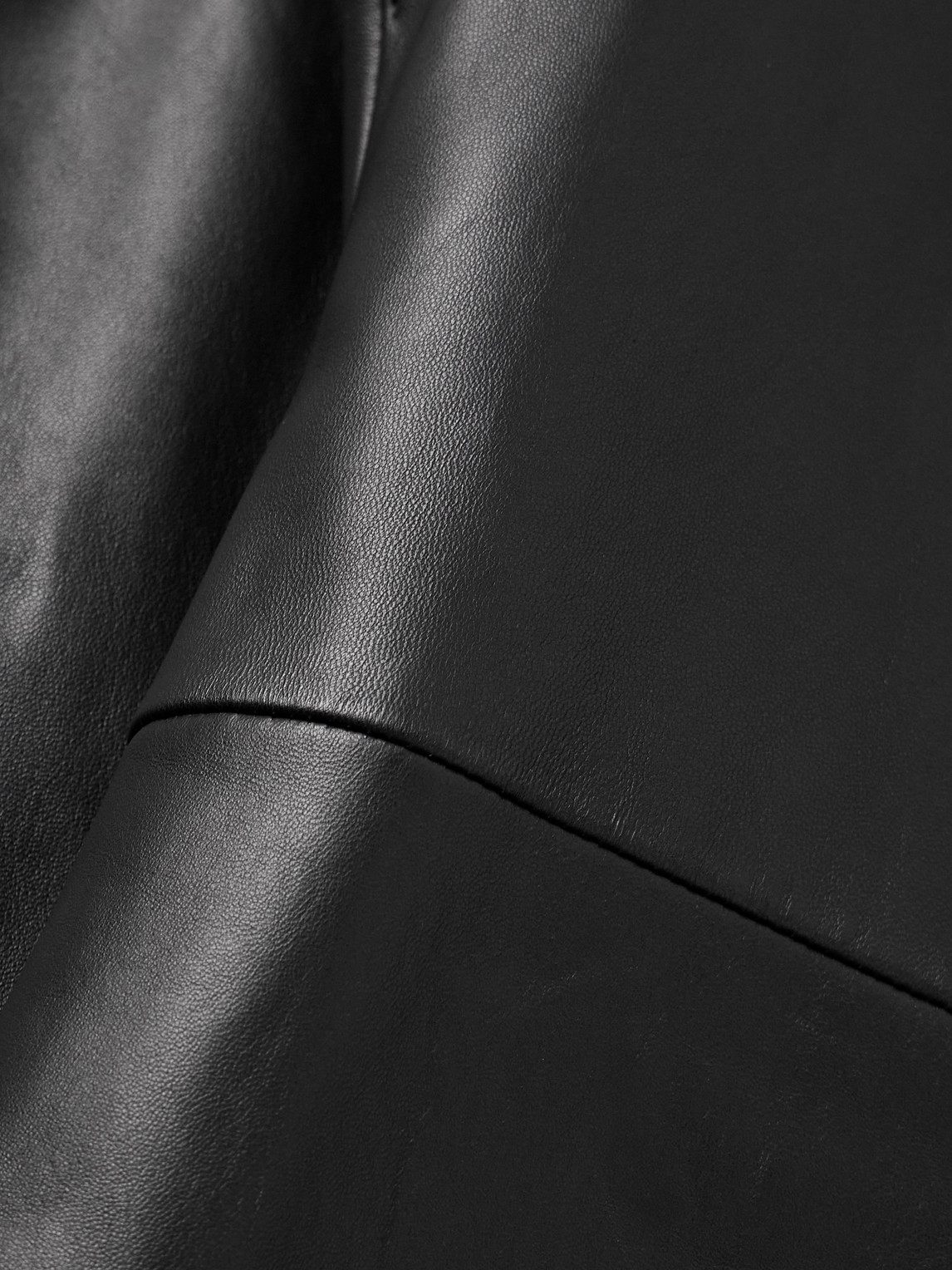 Stòffa Wave Leather Jacket In Black