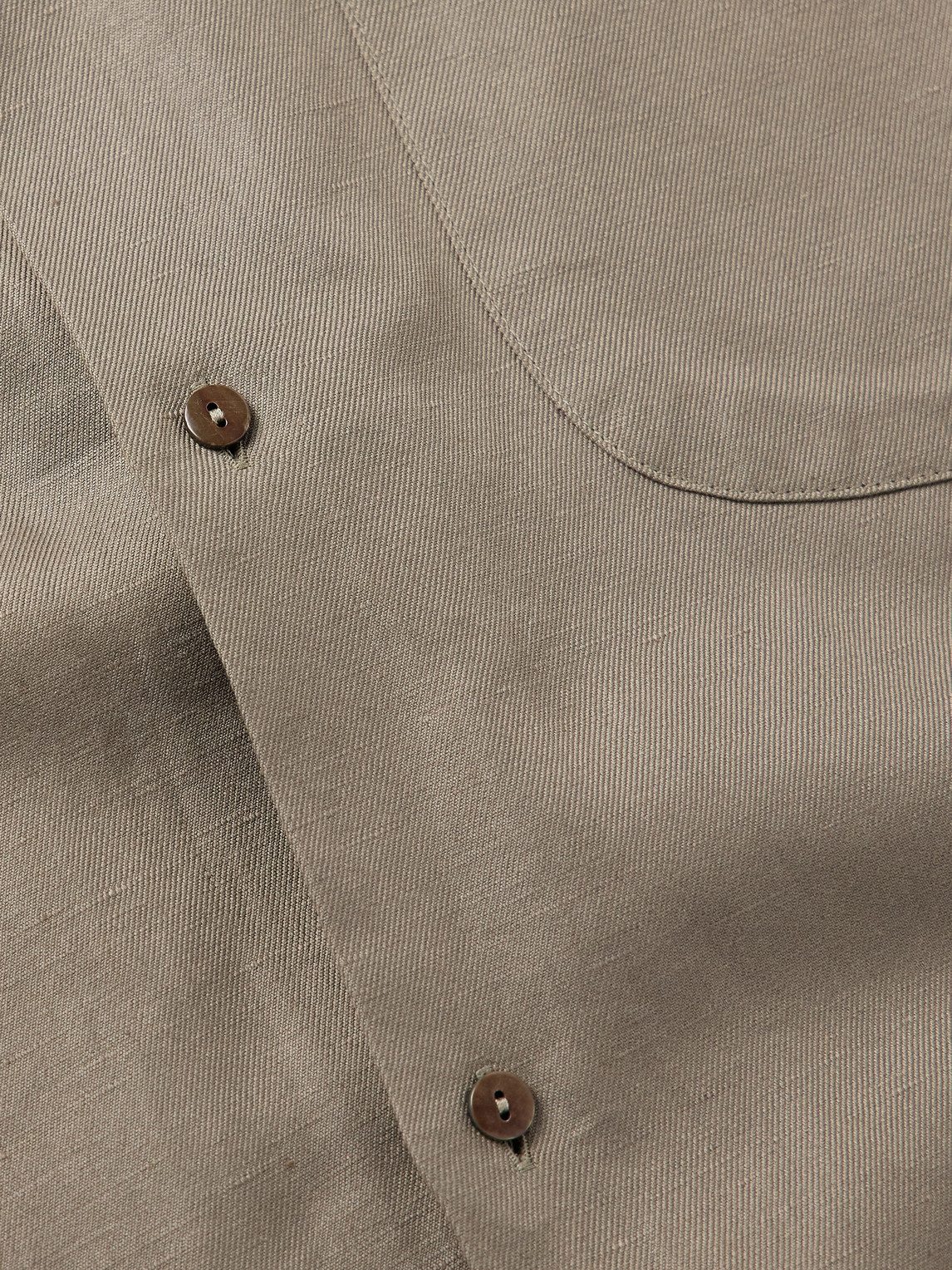  Stòffa - Cotton And Linen-blend Twill Shirt - Men - Brown - It 48 