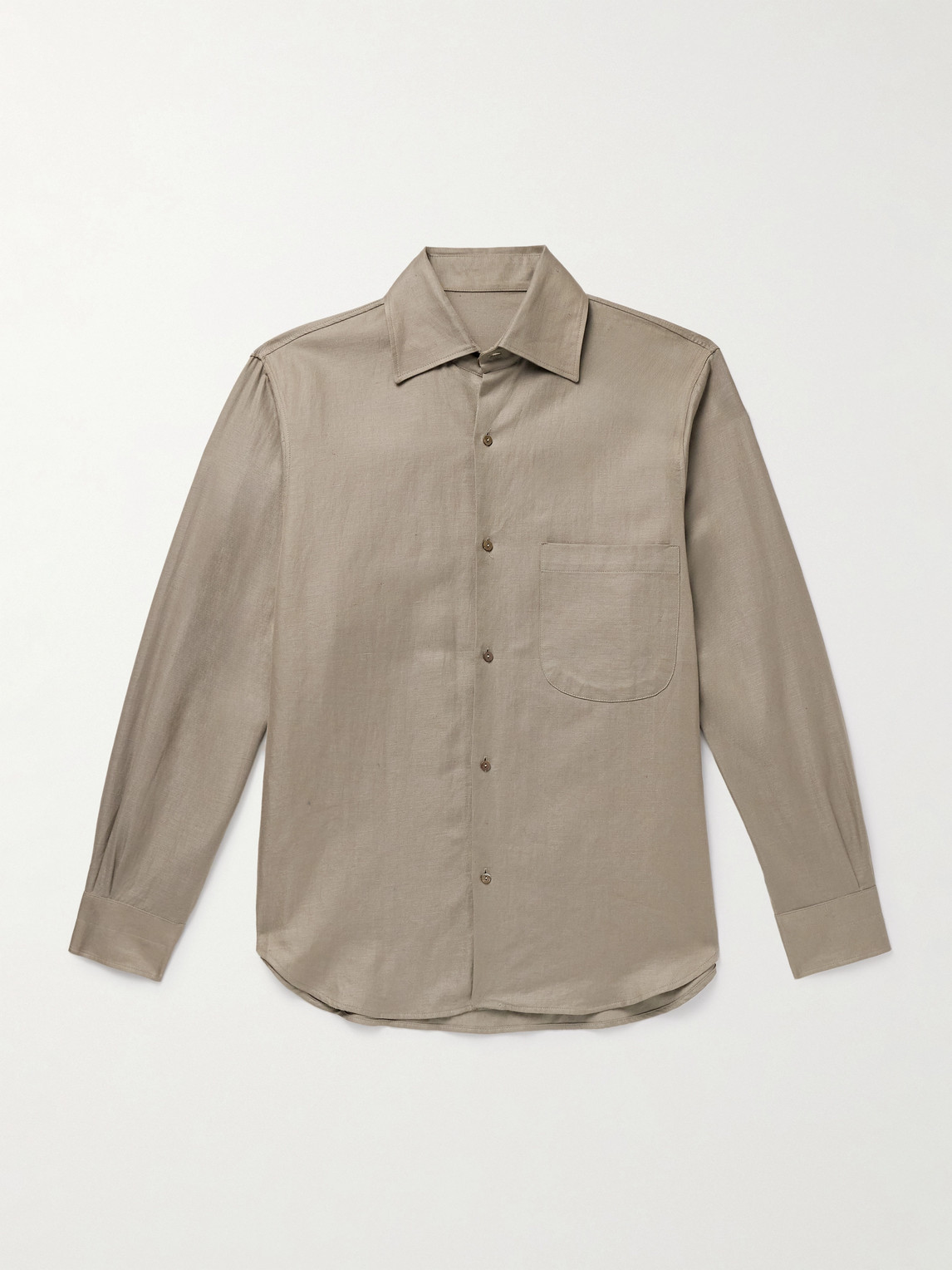 Stòffa – Cotton and Linen-Blend Twill Shirt