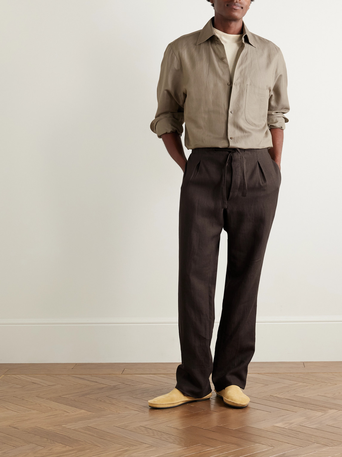 Stòffa - Cotton And Linen-Blend Twill Shirt