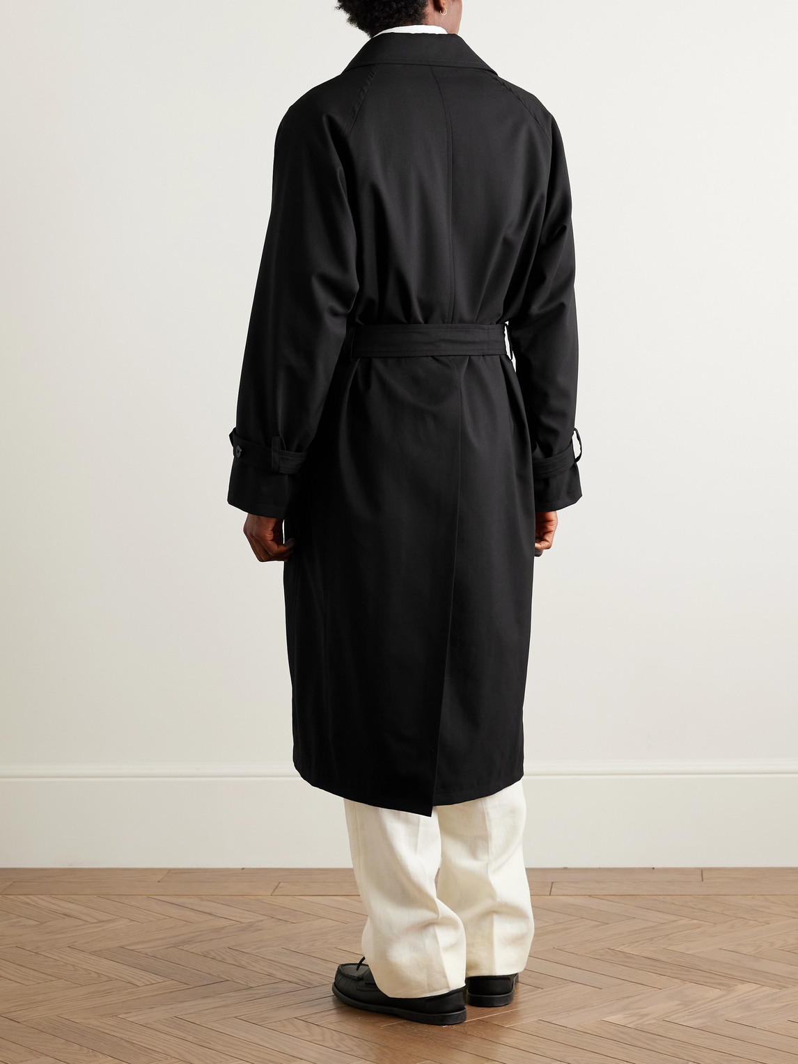  Stòffa - Belted Wool Trench Coat - Men - Black - It 46 
