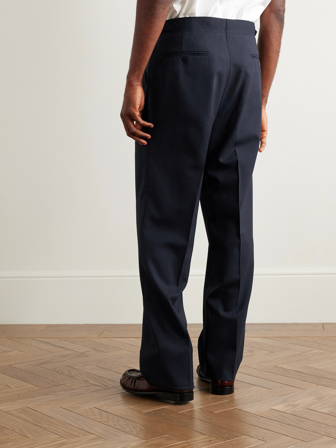 Stòffa - Straight-Leg Pleated Wool Trousers