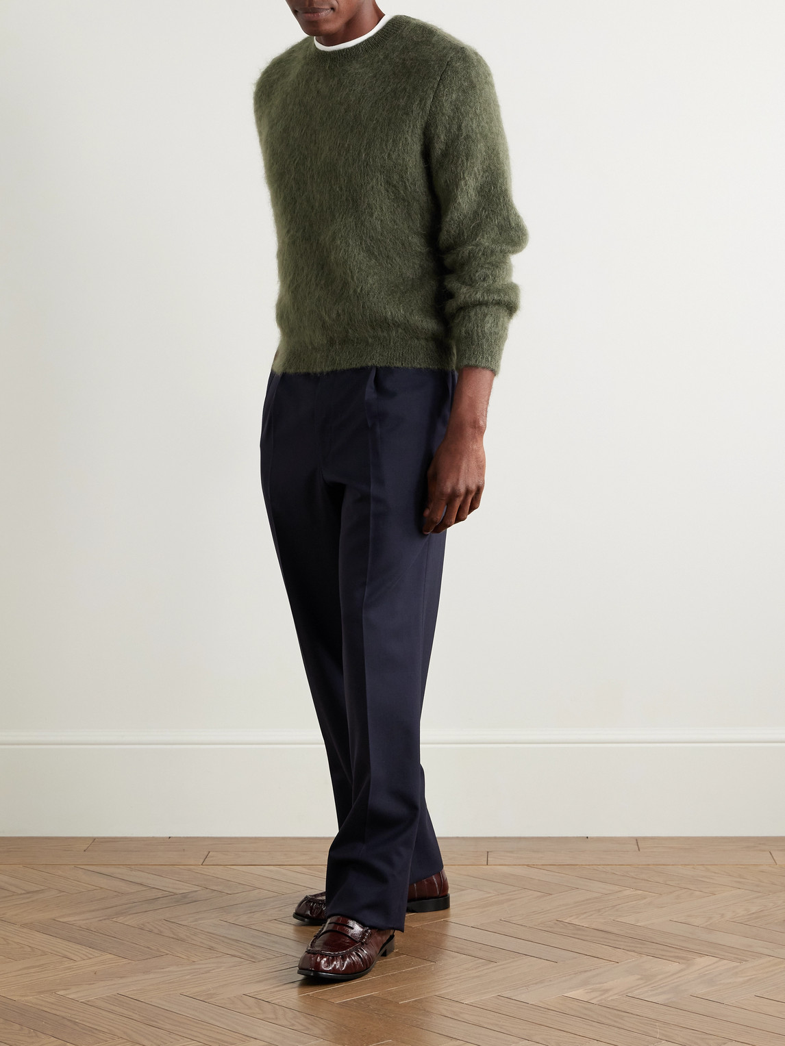 Stòffa - Straight-Leg Pleated Wool Trousers