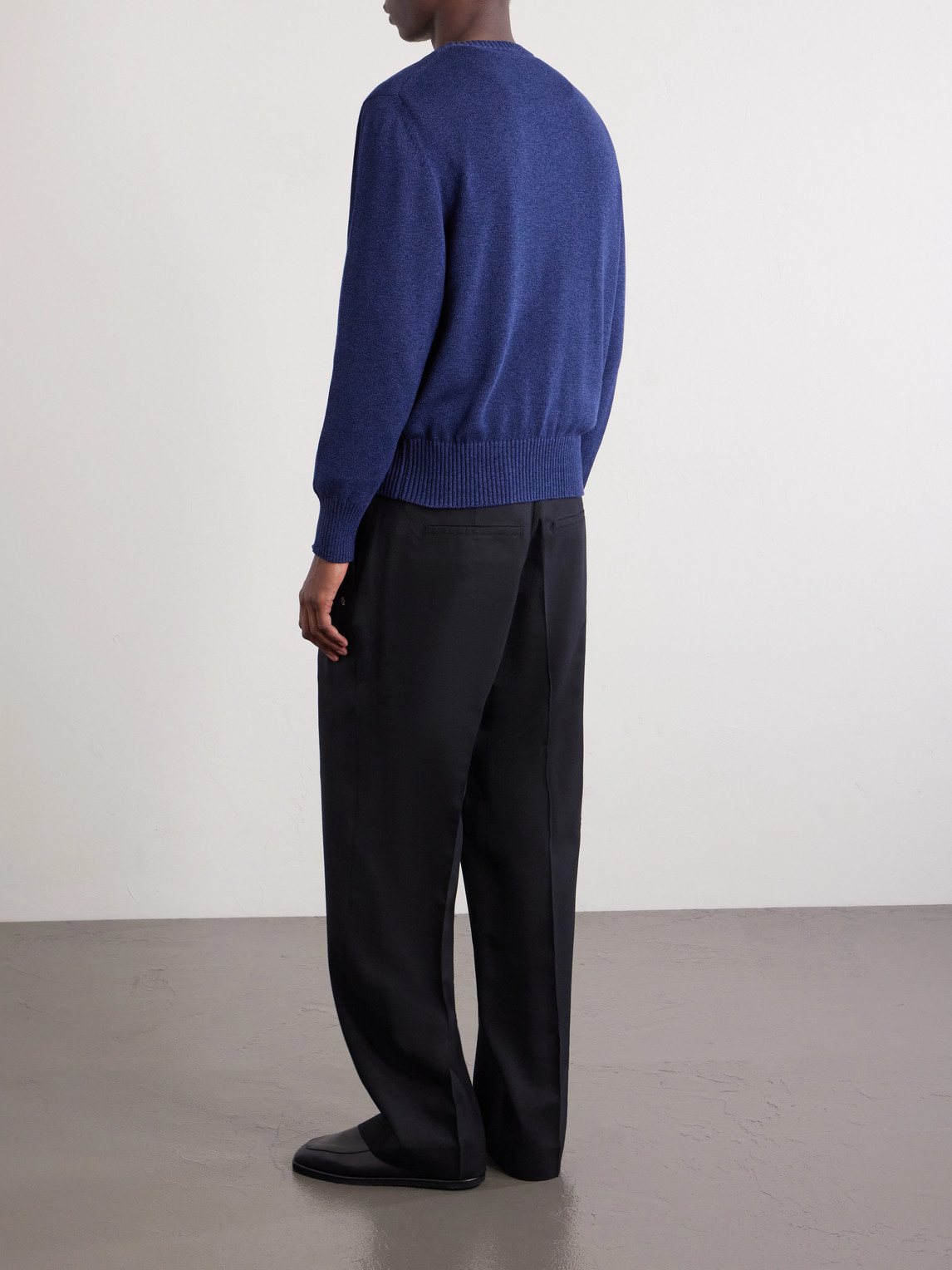 Stòffa - Knitted Cotton Sweater - Men - Blue - It 46 