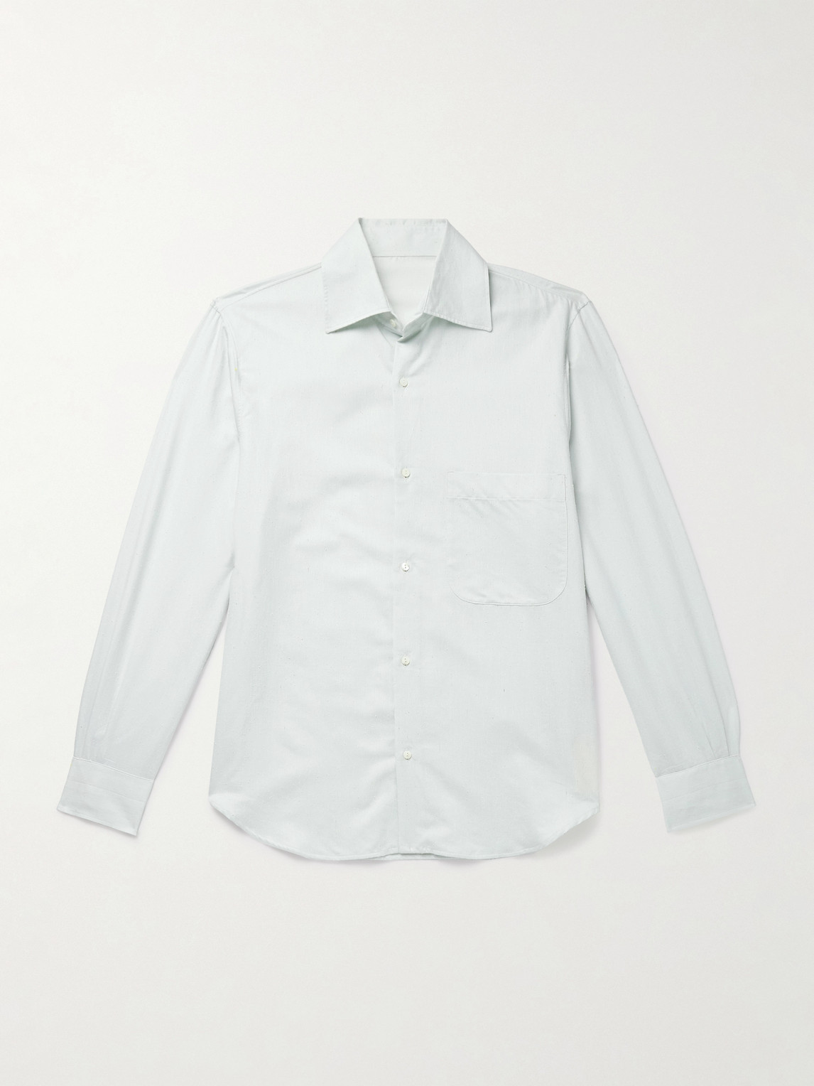 Stòffa – Slub Cotton and Wool-Blend Shirt
