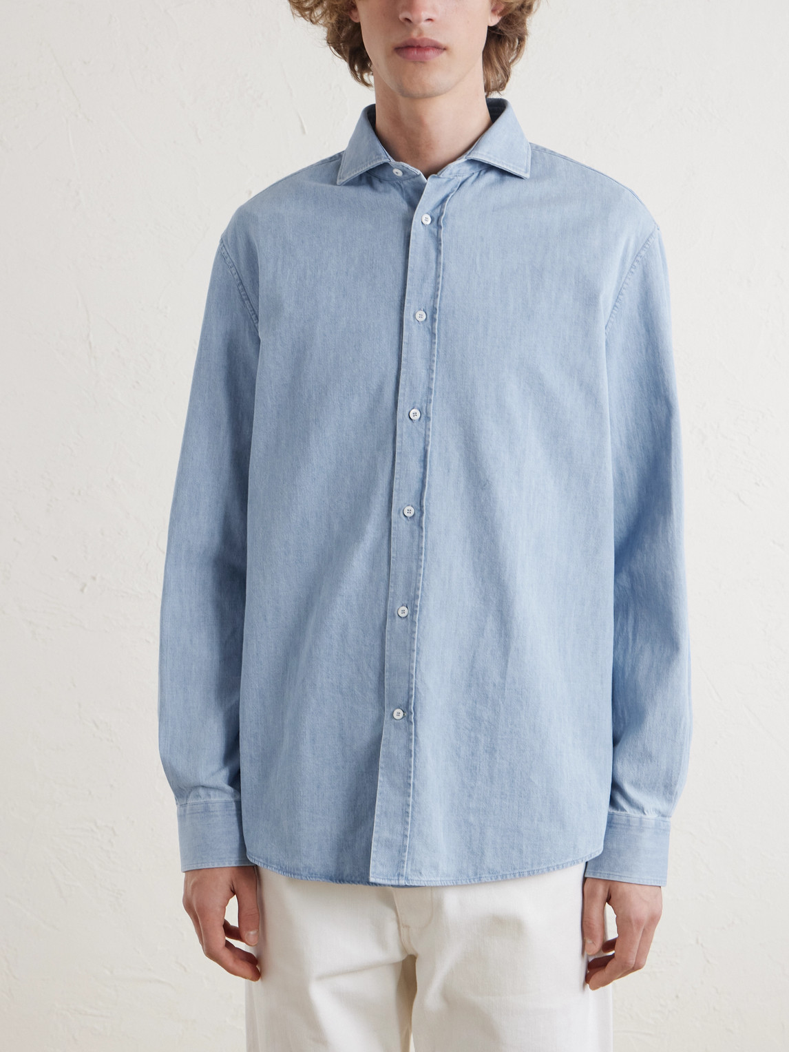  Brunello Cucinelli - Denim Shirt - Men - Blue - S 