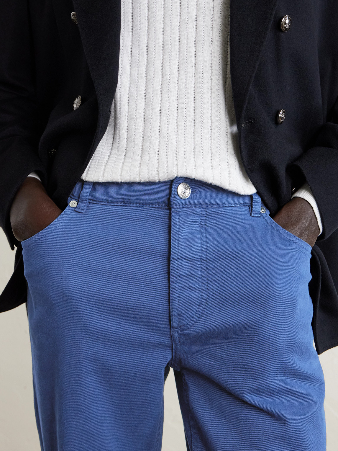 Fit Straight-Leg Logo-Embroidered Jeans Slim
