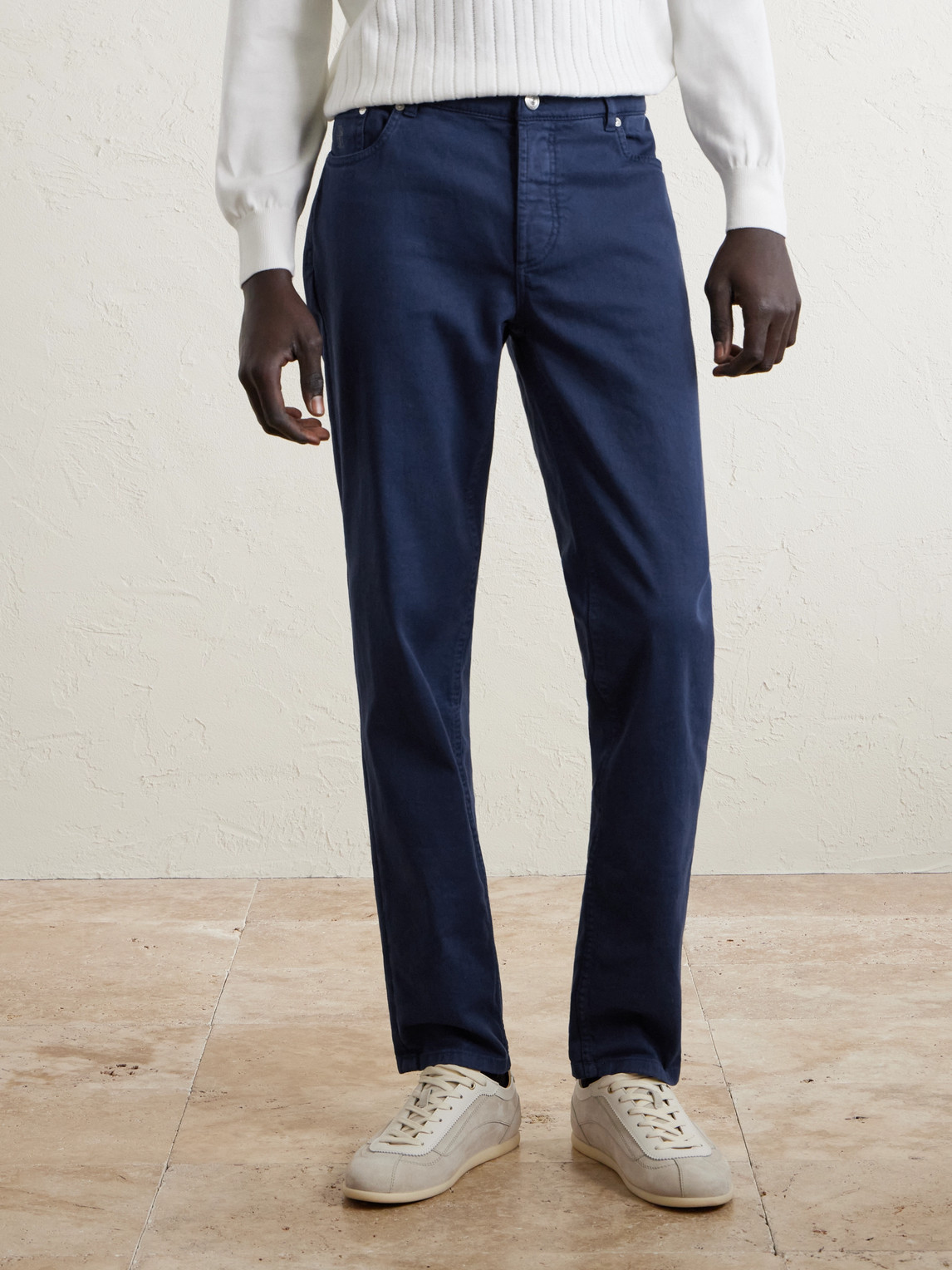 Fit Straight-Leg Logo-Embroidered Jeans Slim