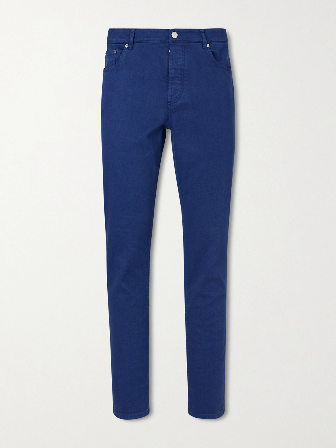 Brunello Cucinelli Slim-Fit Straight-Leg Logo-Embroidered Jeans - Men