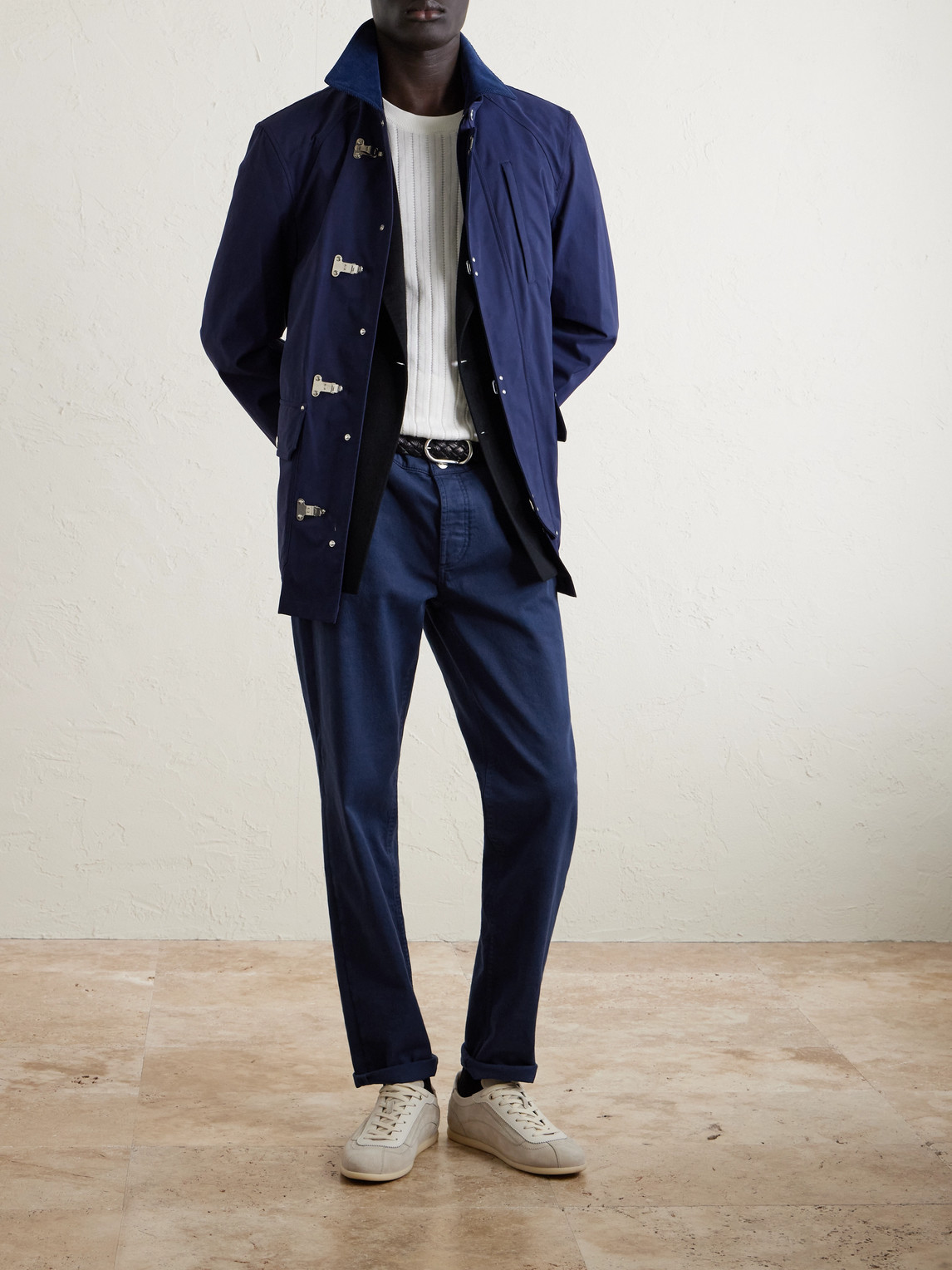 Fit Straight-Leg Logo-Embroidered Jeans Slim