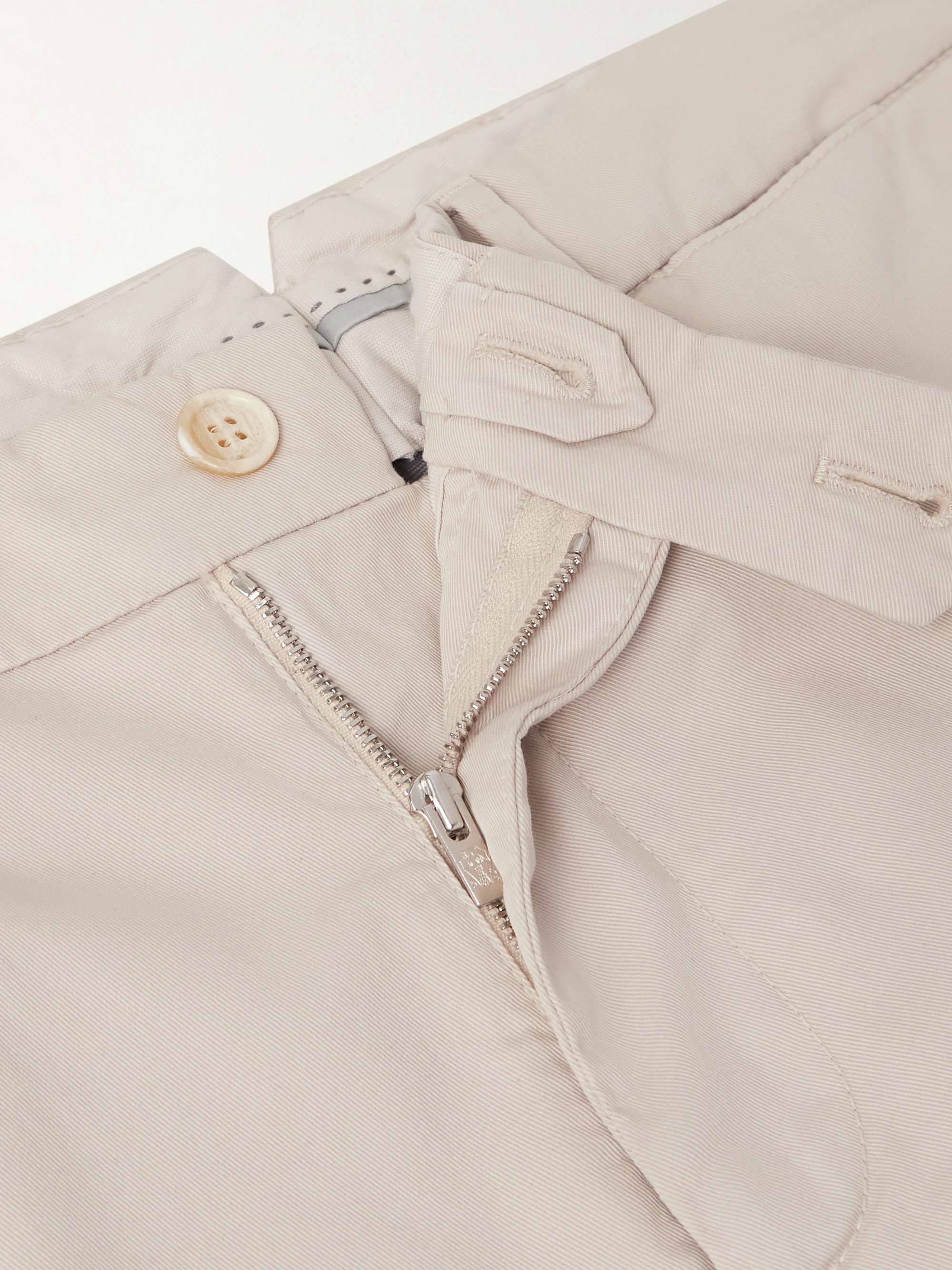 BRUNELLO CUCINELLI Slim-Fit Stretch-Cotton Gabardine Trousers