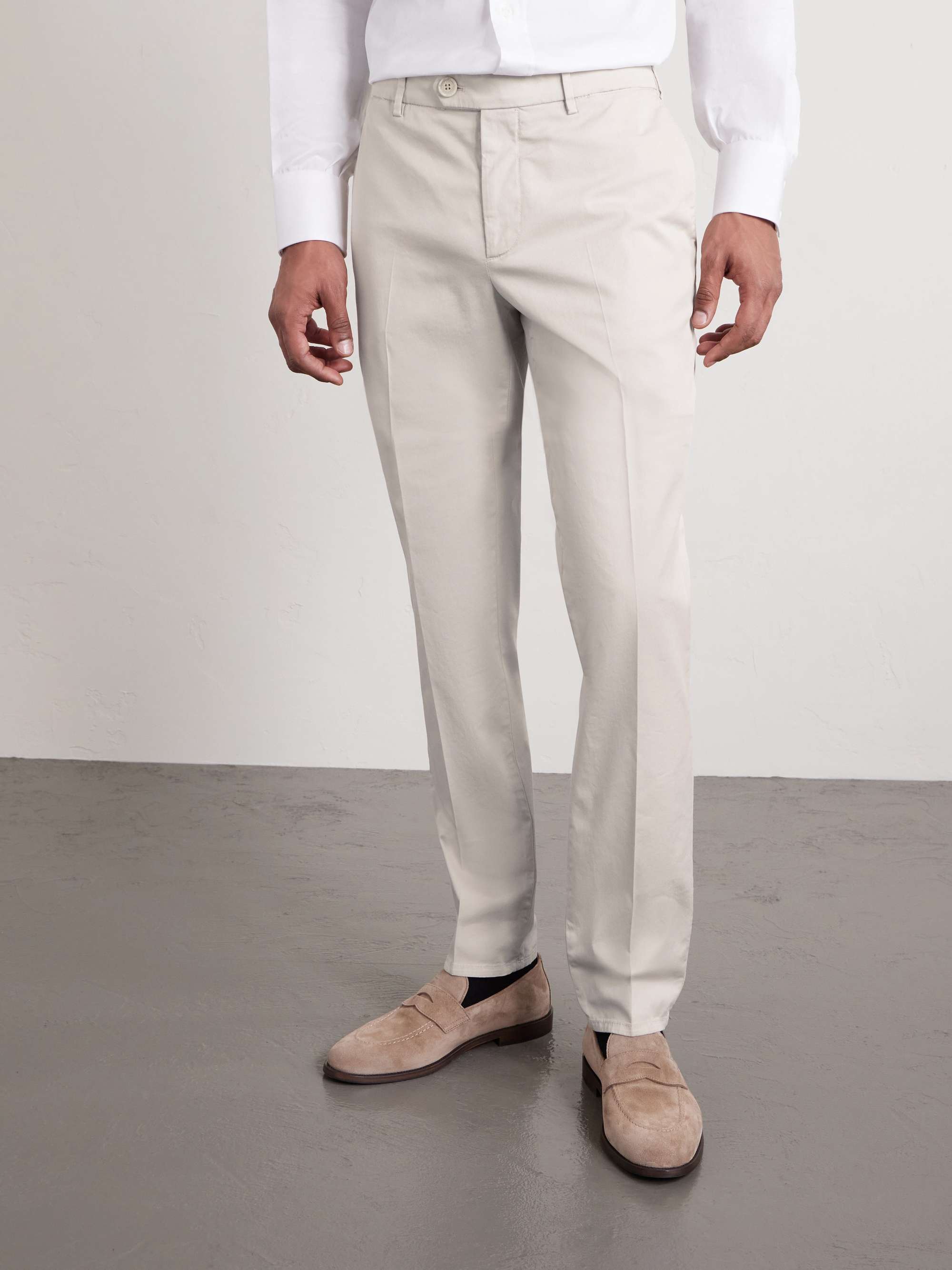 BRUNELLO CUCINELLI Slim-Fit Stretch-Cotton Gabardine Trousers