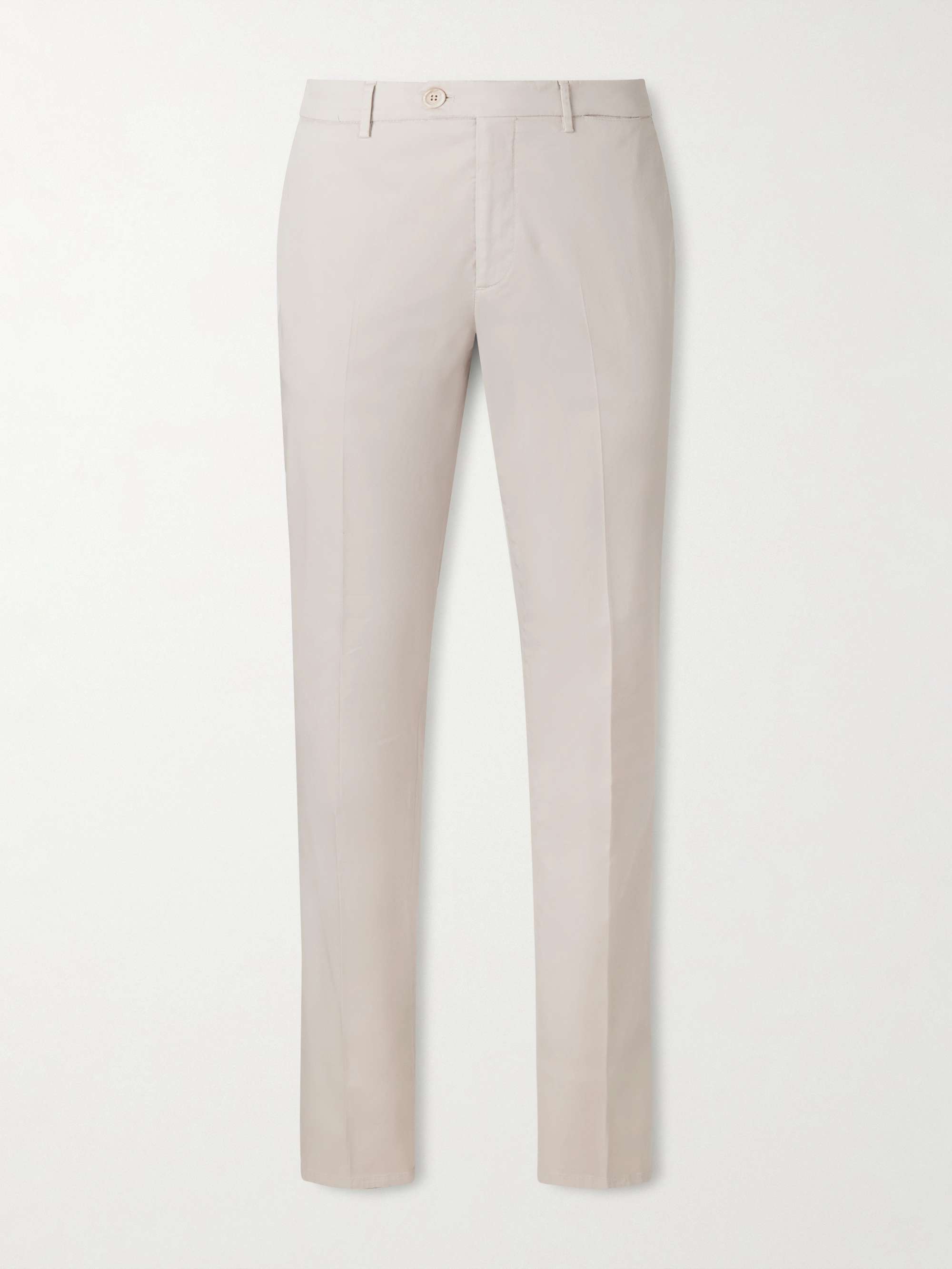 BRUNELLO CUCINELLI Slim-Fit Stretch-Cotton Gabardine Trousers