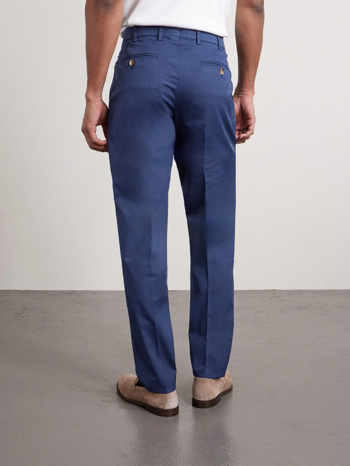 Stretch-Cotton Twill Trousers Slim-Fit