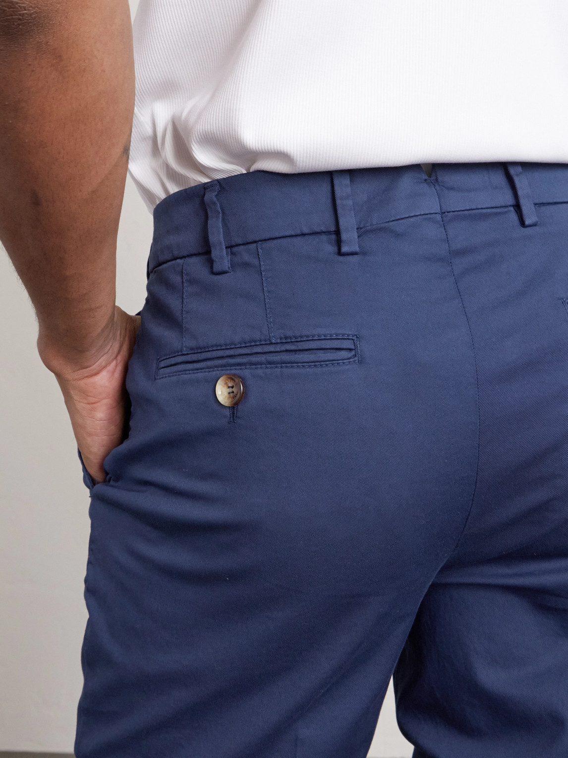 Stretch-Cotton Twill Trousers Slim-Fit