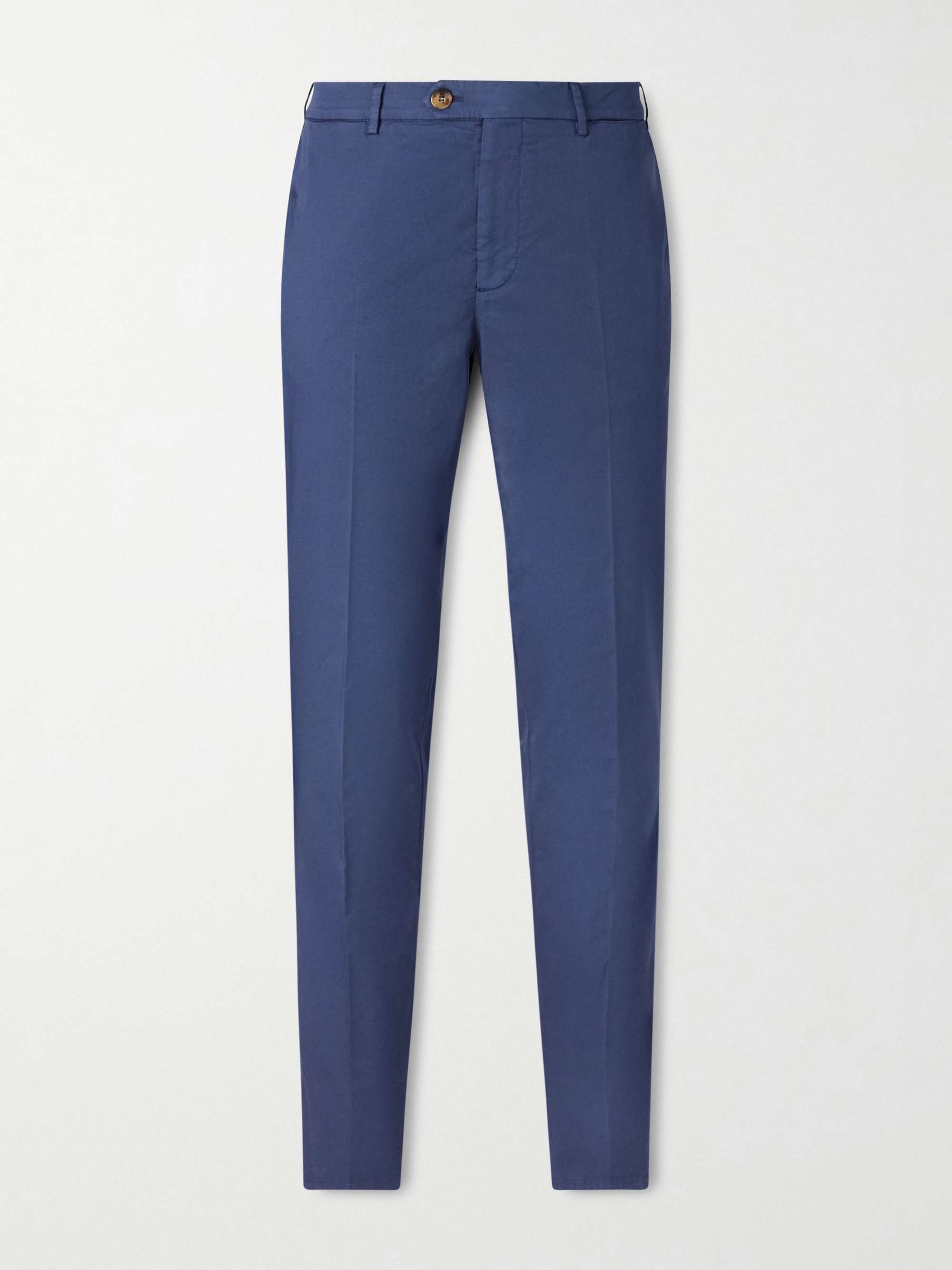 BRUNELLO CUCINELLI Slim-Fit Stretch-Cotton Gabardine Trousers