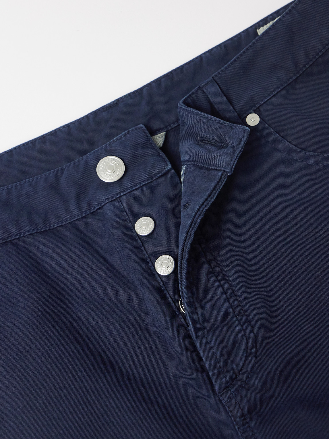 Logo- Embroidered Straight-Leg Cotton-Twill Trousers