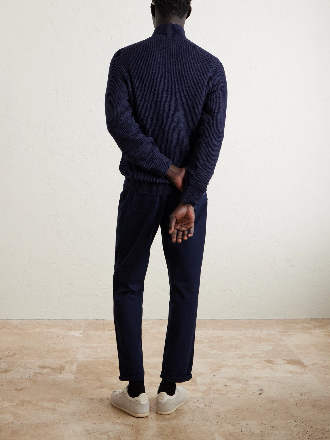 Cotton Zip-Up Sweater