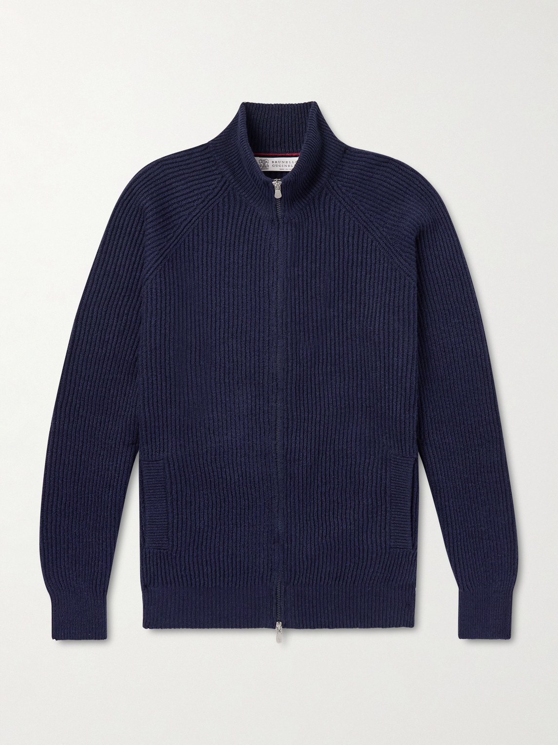 Brunello Cucinelli Ribbed Cotton Zip-Up Sweater - Men