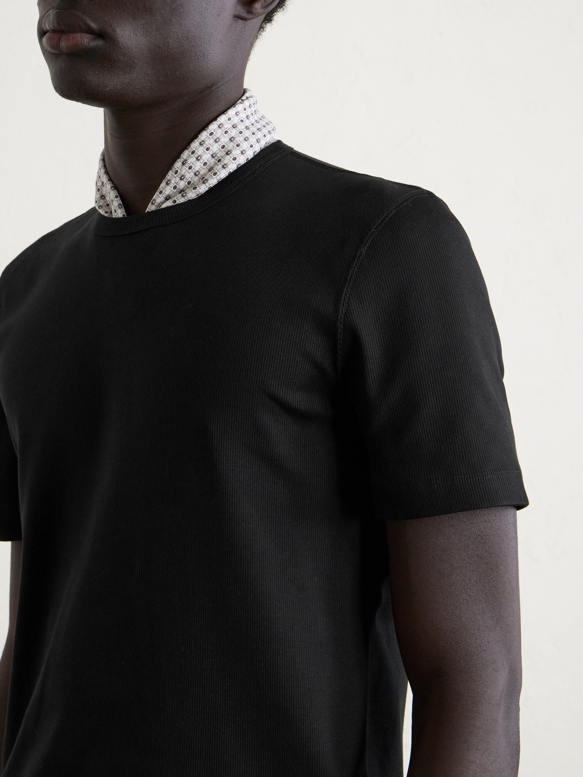 Ribbed Jersey T-Shirt