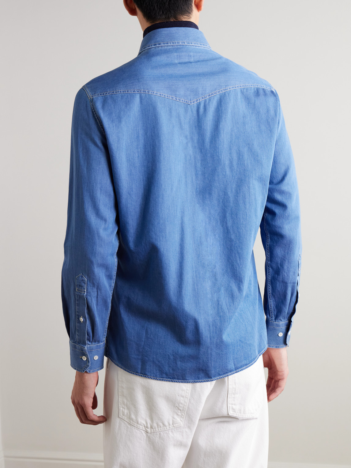  Brunello Cucinelli - Denim Shirt - Men - Blue - S 