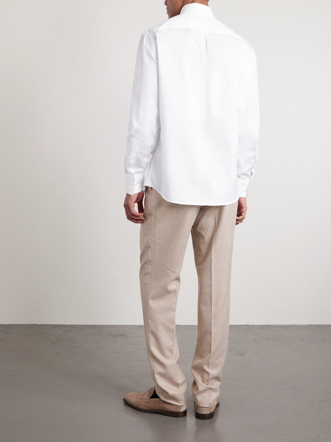 Button-Down Collar Cotton Shirt