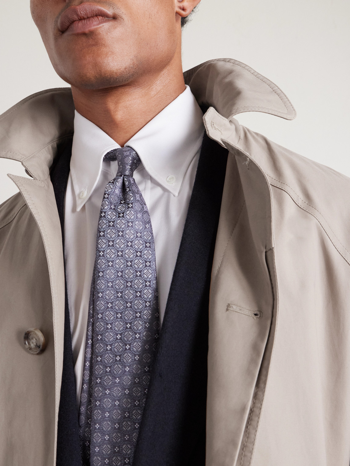 Button-Down Collar Cotton Shirt