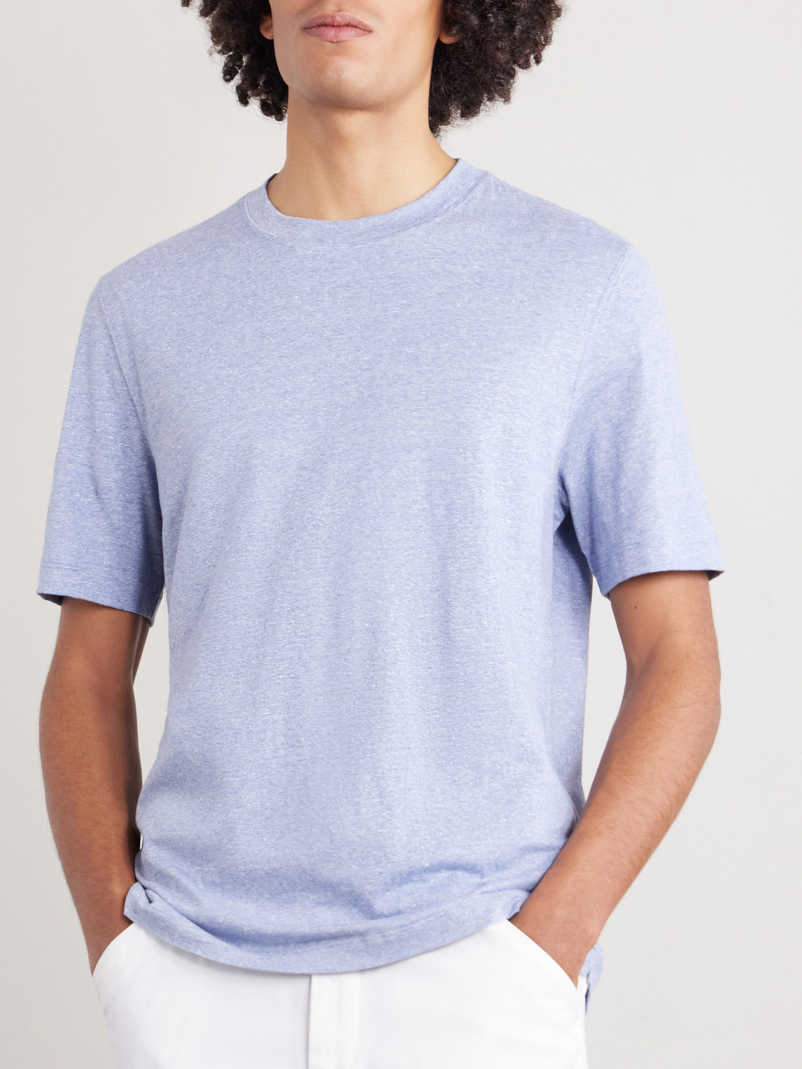 Slub Linen And Cotton-Blend Jersey T-Shirt
