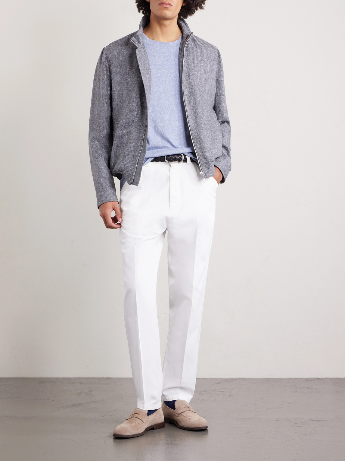 Slub Linen And Cotton-Blend Jersey T-Shirt