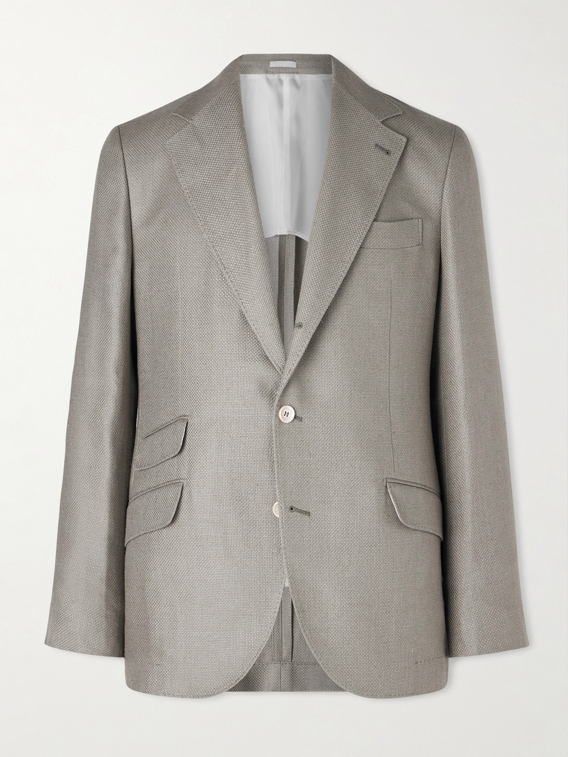 Brunello Cucinelli Silk, Linen and Wool-Blend Blazer - Men