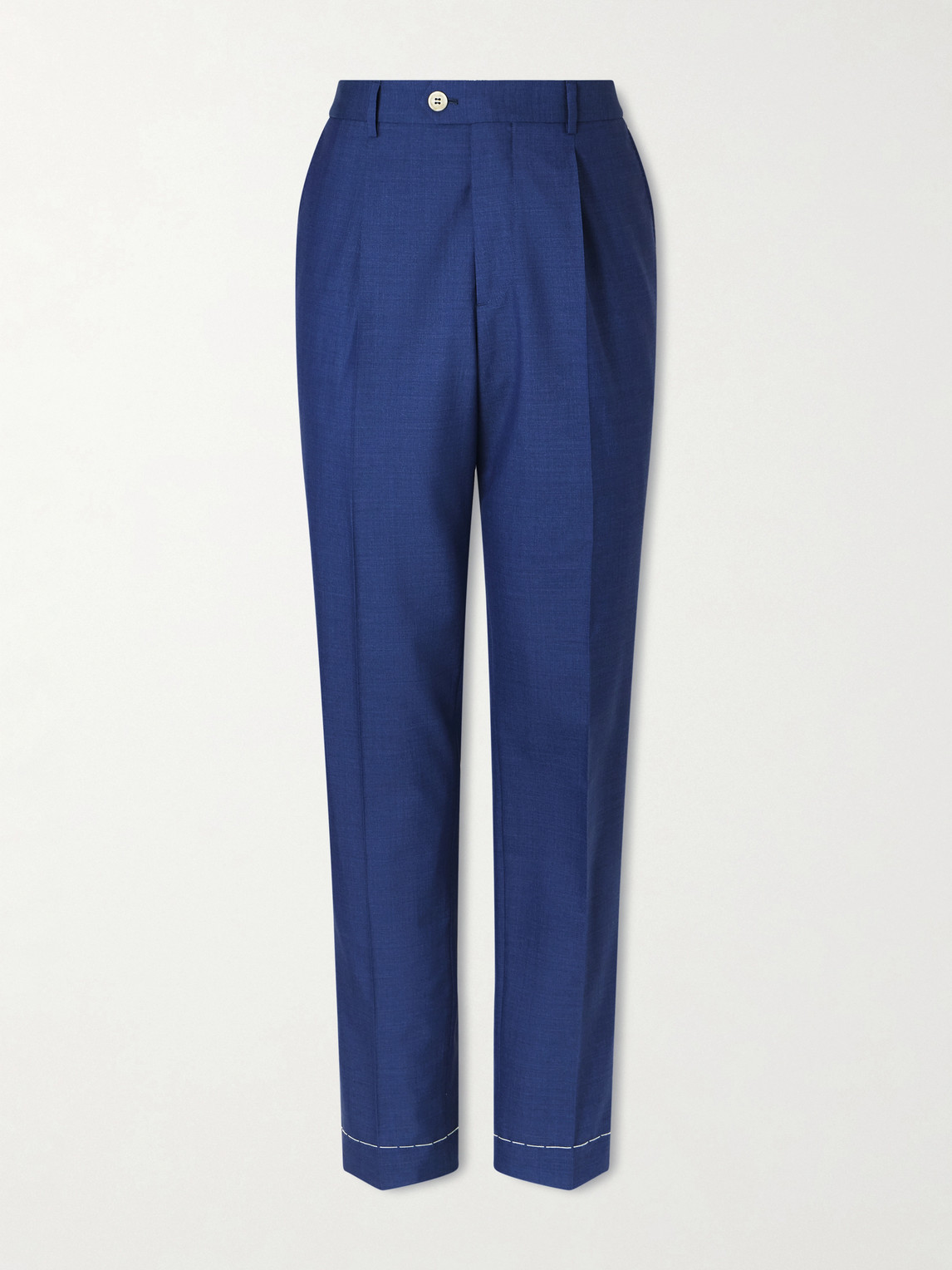 Brunello Cucinelli Straight-Leg Pleated Virgin Wool Suit Trousers - Men