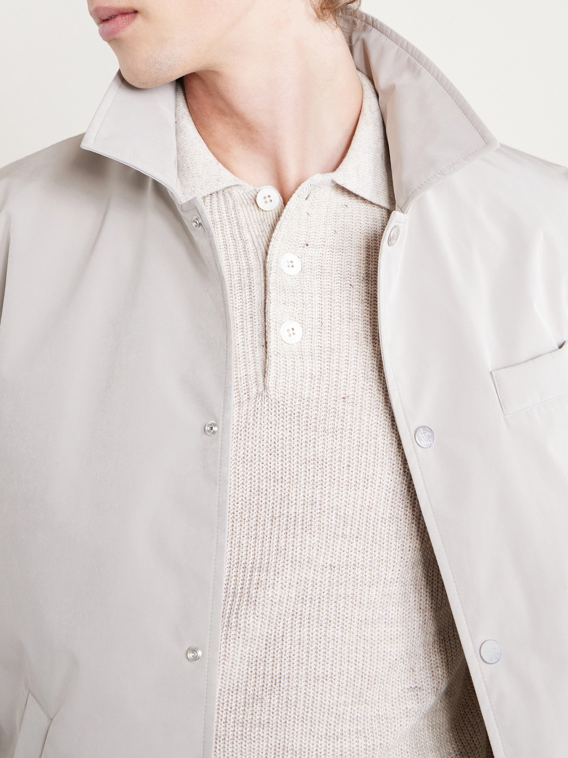 And Cotton-Blend Polo Shirt