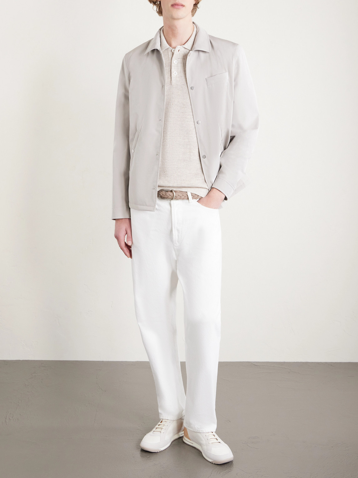 And Cotton-Blend Polo Shirt