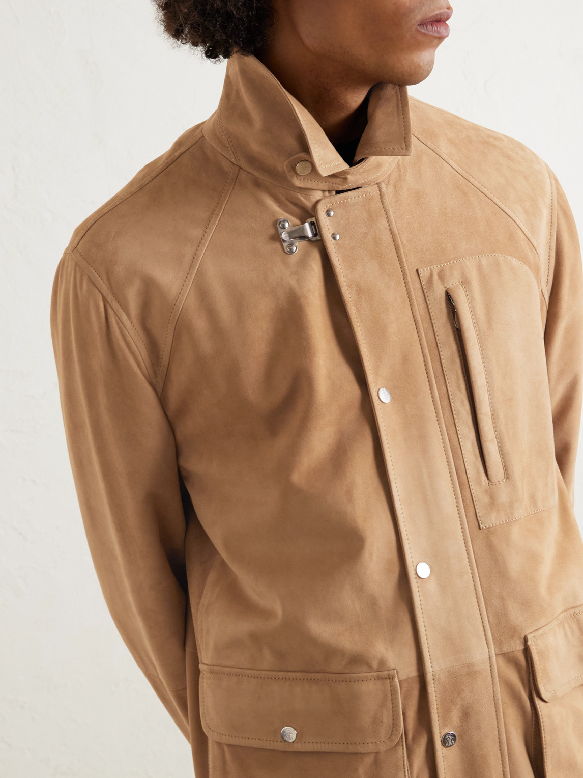  Brunello Cucinelli - Suede Jacket - Men - Neutrals - M 