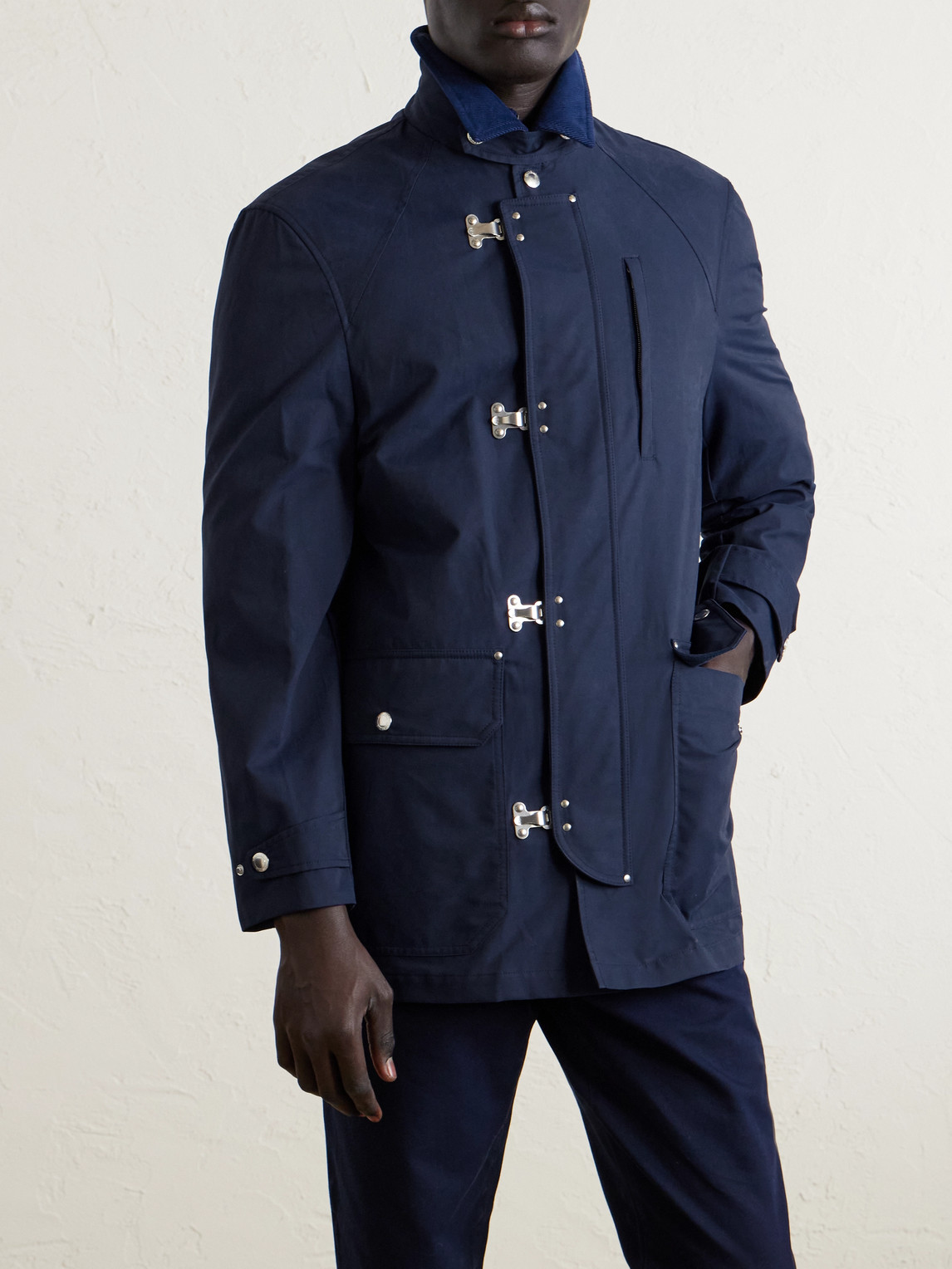 Corduroy-Trimmed Cotton-Blend Field Jacket