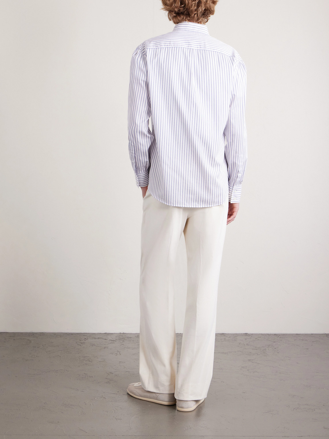 Button-Down Collar Striped
