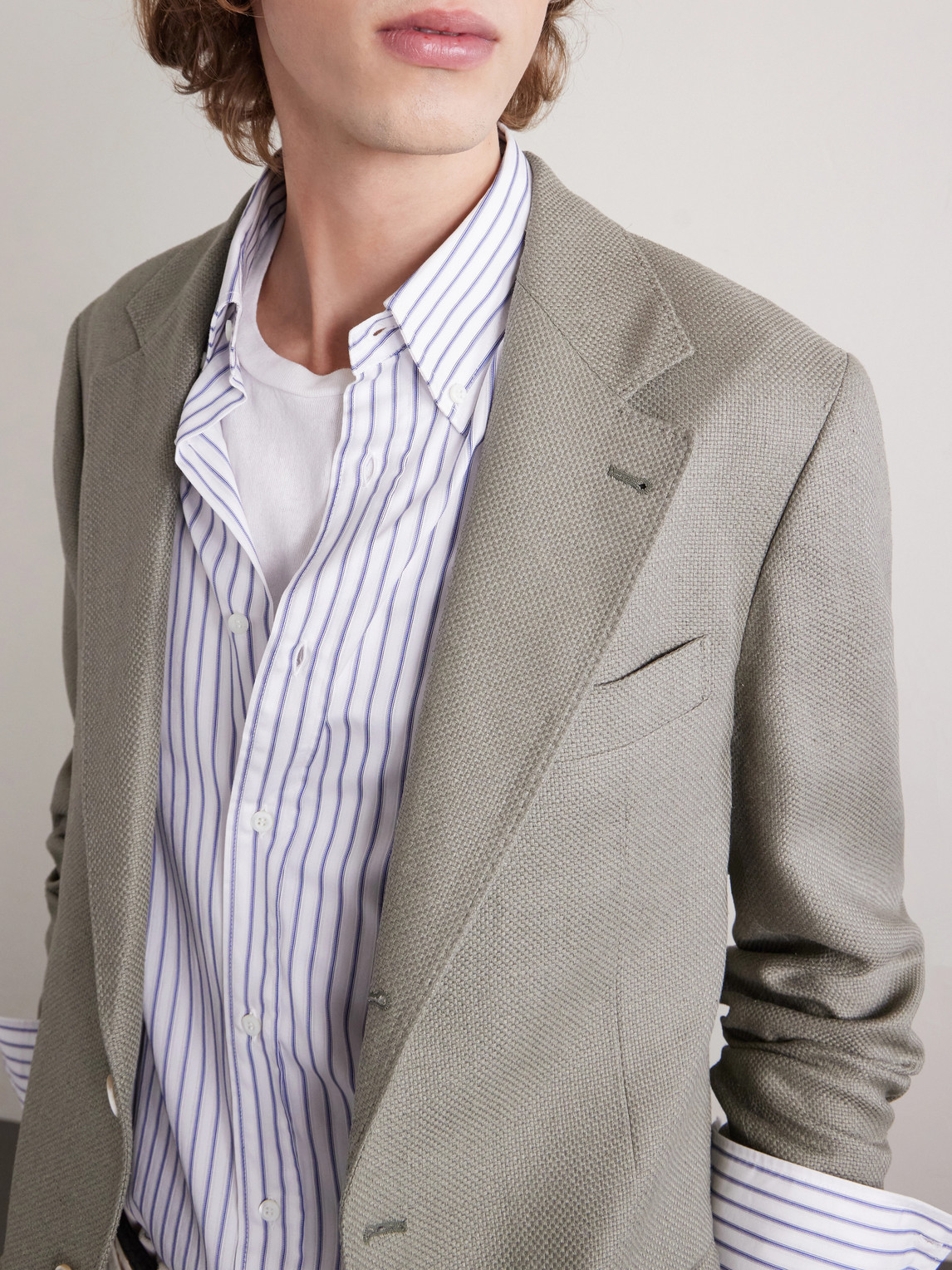 Button-Down Collar Striped