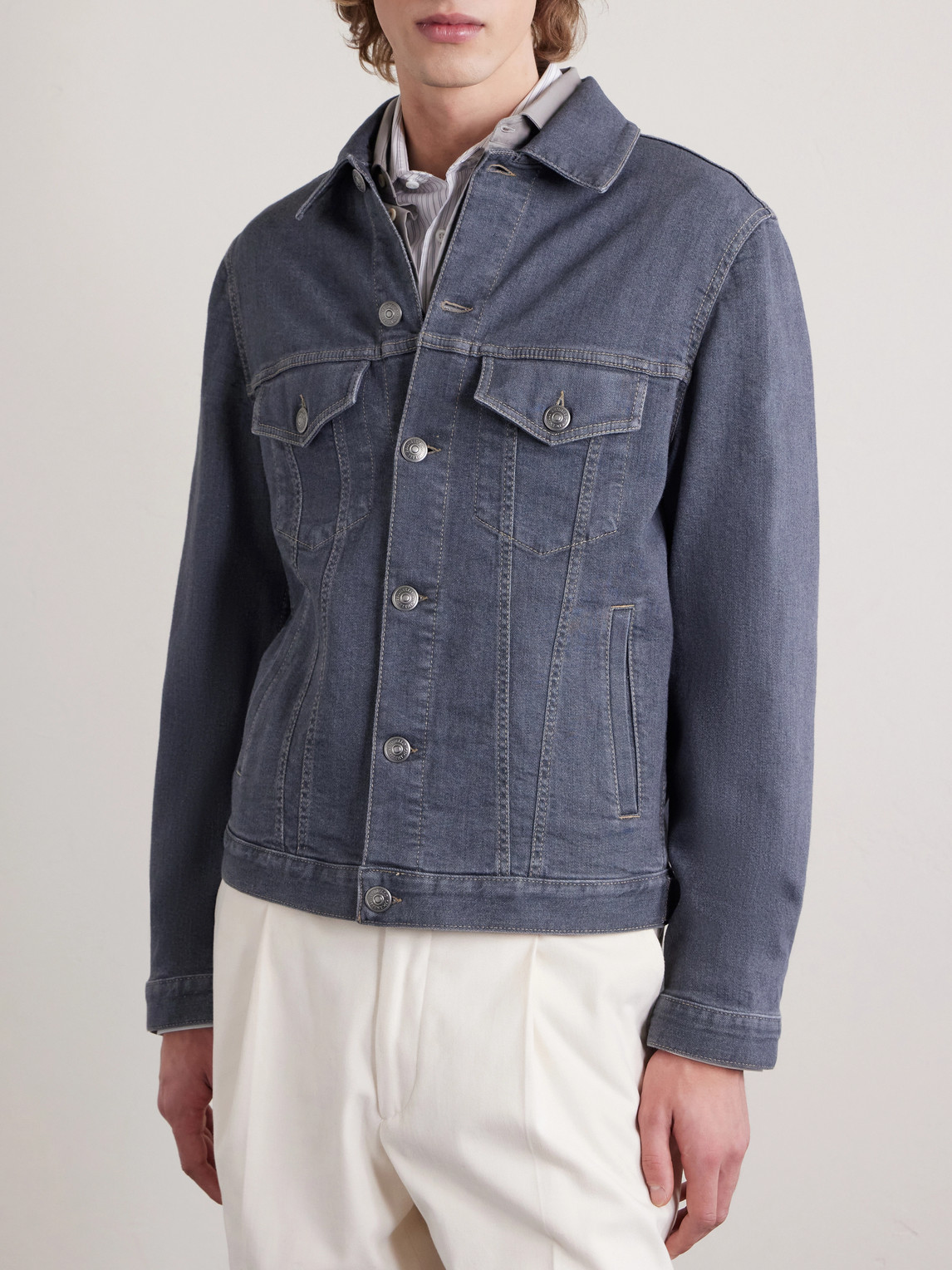  Brunello Cucinelli - Denim Jacket - Men - Blue - It 48 