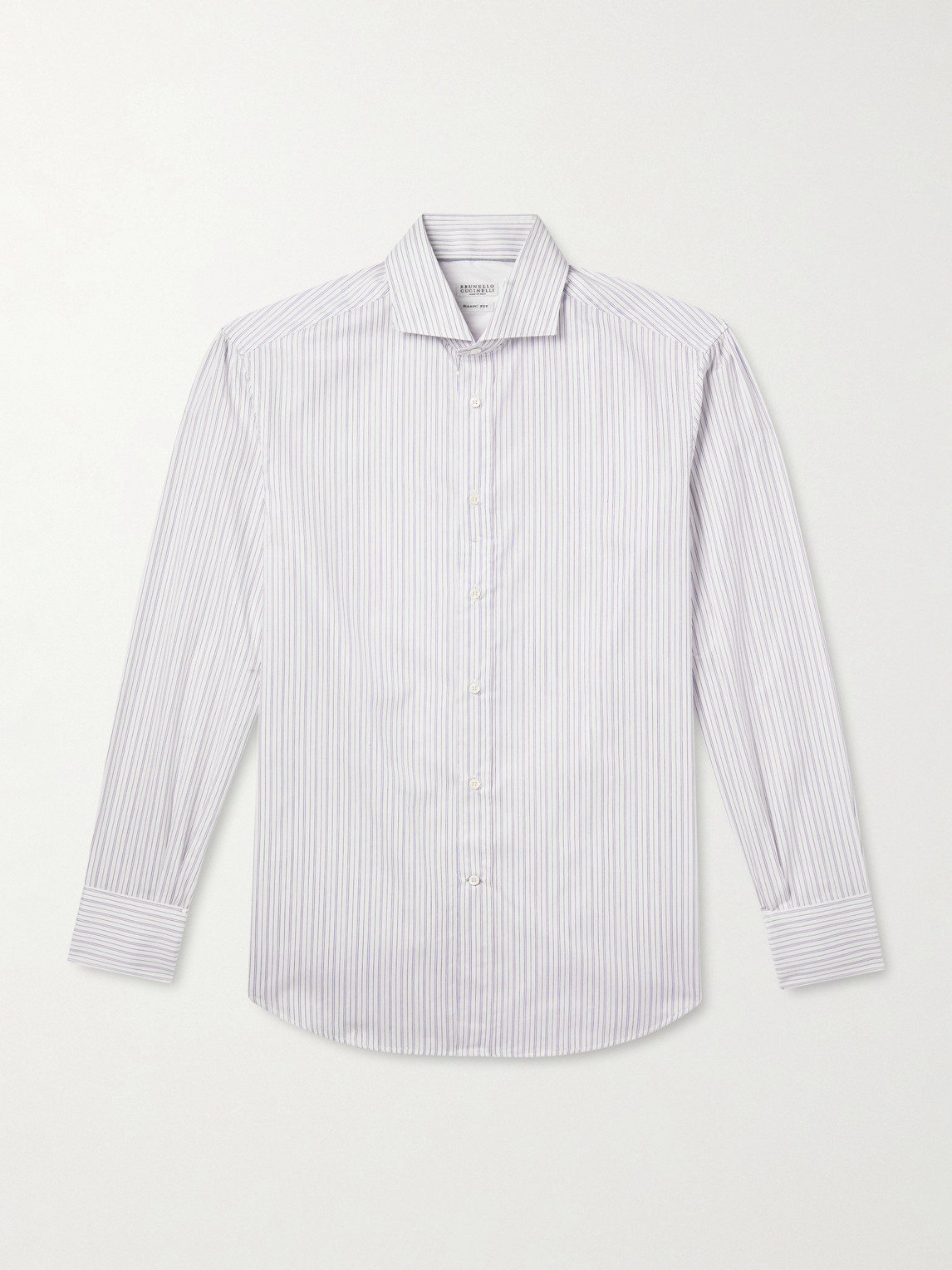 Brunello Cucinelli Striped Cotton-Poplin Shirt - Men