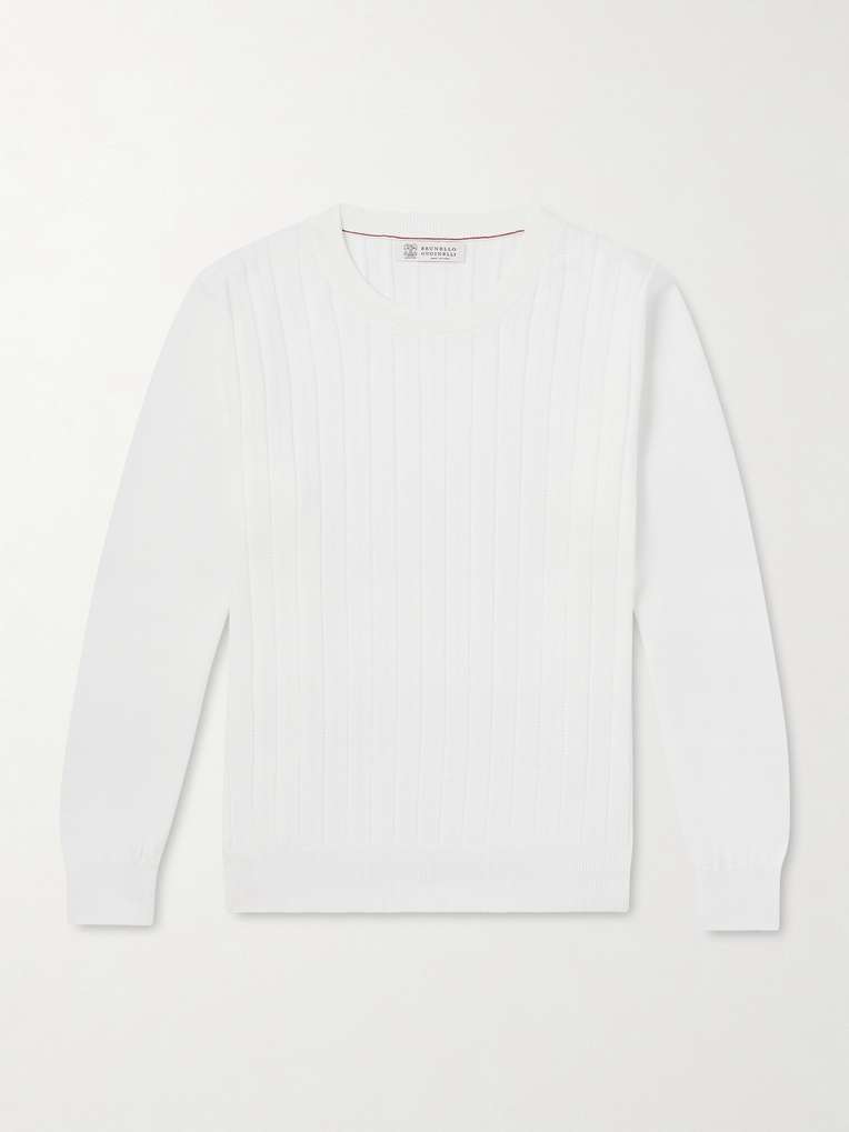 Brunello Cucinelli — Ribbed Cotton Sweater