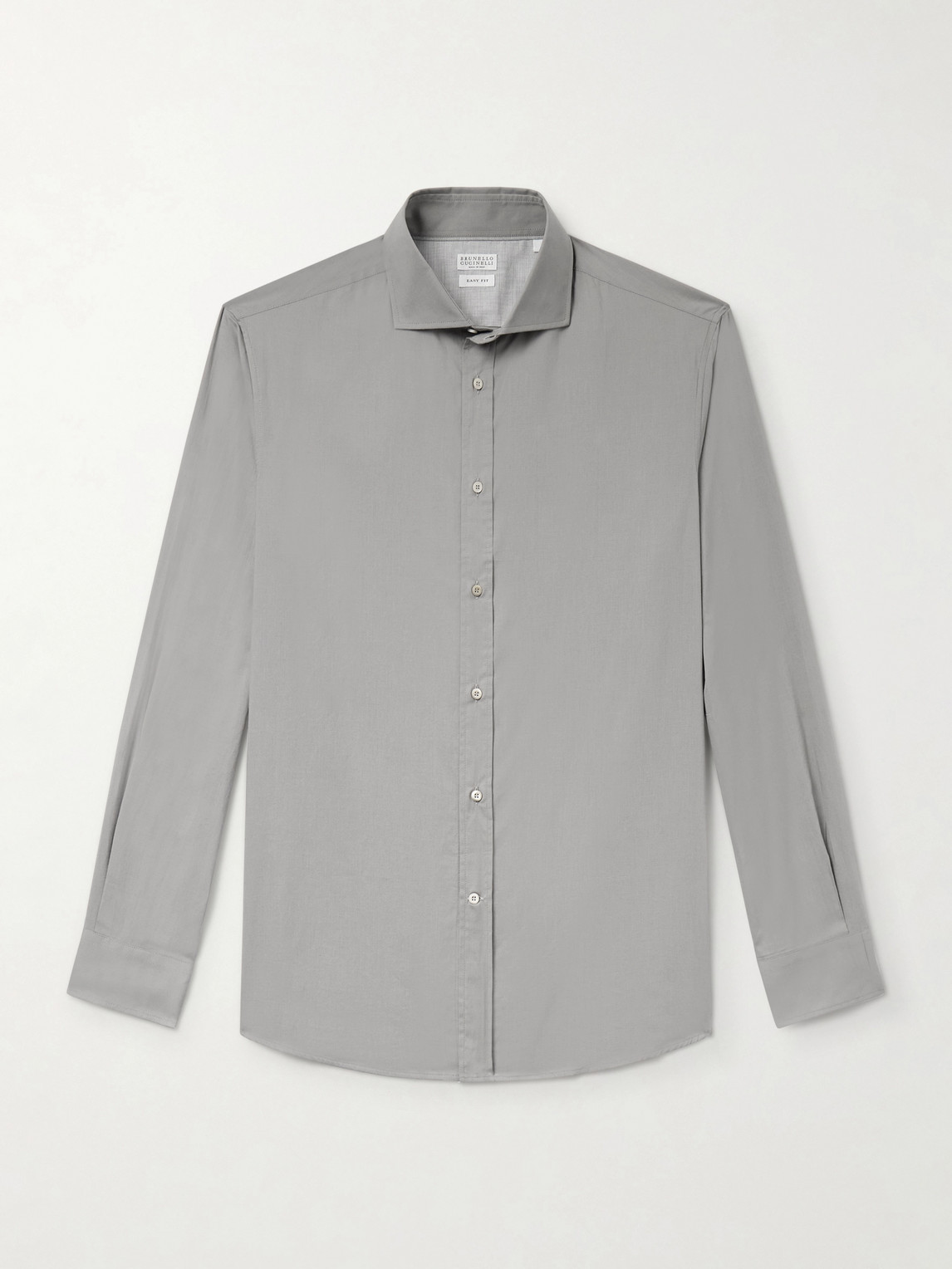 Brunello Cucinelli Cutaway-Collar Cotton Shirt - Men