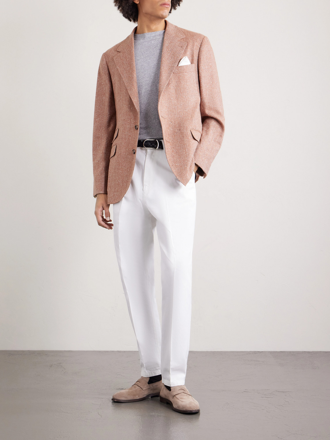 Slub Linen And Cotton-Blend Jersey T-Shirt