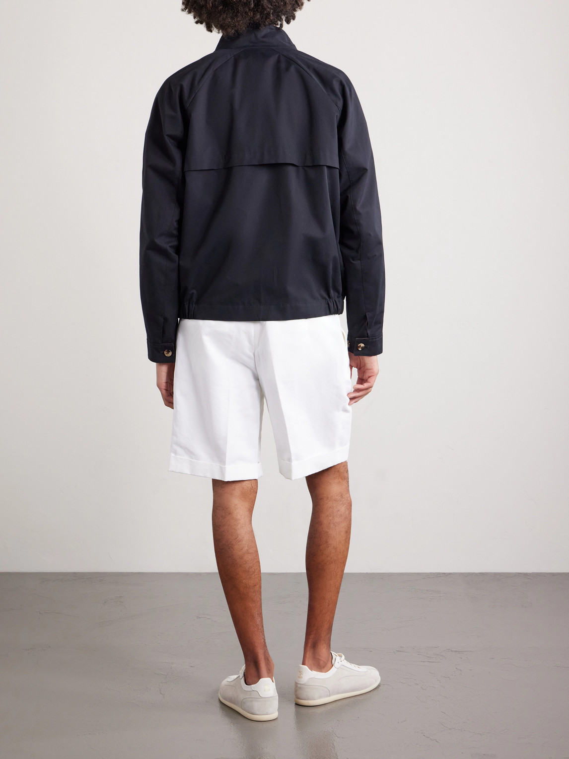 Cotton-Blend Twill Bomber Jacket